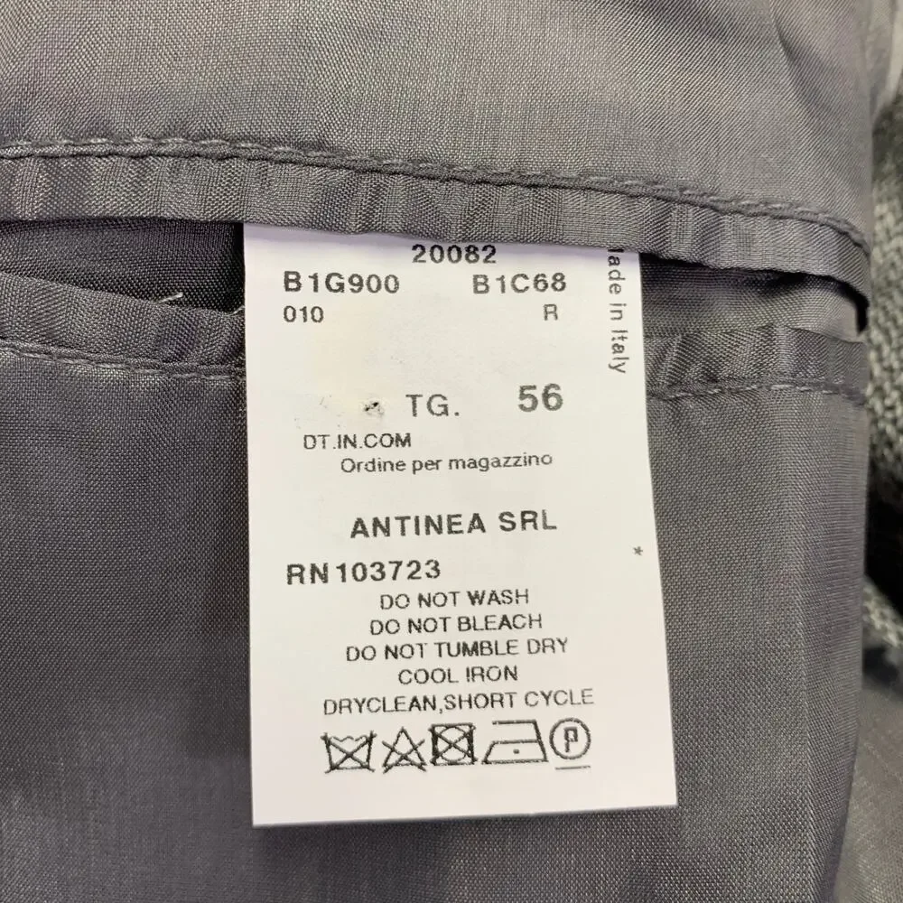 EMPORIO ARMANI Size 46 Grey Black Wool Blend Notch Lapel Sport Coat
